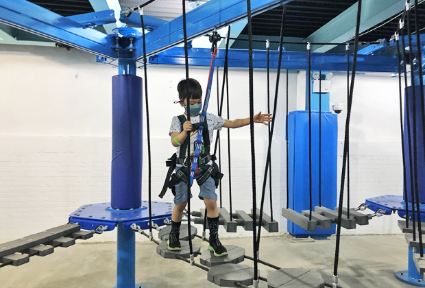 Area 53's ropes course indoor places to beat summer's heat