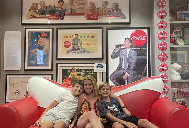 sitting on the American idol season 4 couch coca cola commercial memorabilia