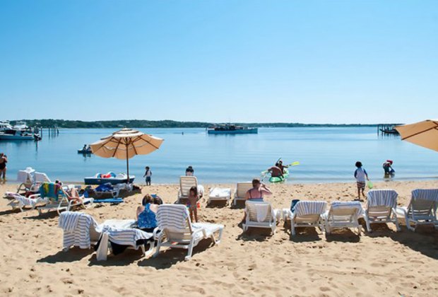 Best Beach Towns for a Weekend Getaway near NYC: Lounge chairs ont the beach at Montauk