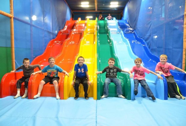 9 Drop-In Indoor Playgrounds Where Boston Kids Can Get Their Energy Out Race you to the bottom! Photo courtesy of Billy Beez