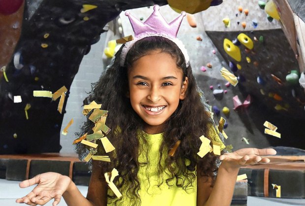 No clean up for you, when you take your birthday kiddo and friends rock climbing. 