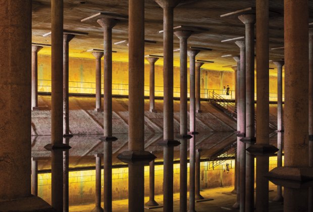 30+ Free Things To Do Indoors in Houston with Kids Inside the Buffalo Bayou Cistern. Photo courtesy Page Southerland Page