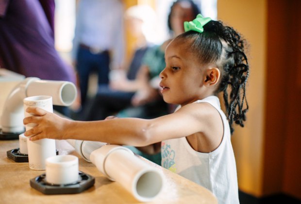Buffalo Family Travel Guide The Buffalo Museum of Science is full of hands-on opportunities to explore physics, motion, weather, and space. Photo courtesy of the museum