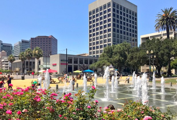 Best splash pads in San Francisco: Plaza de Cesar Chavez in San Francisco