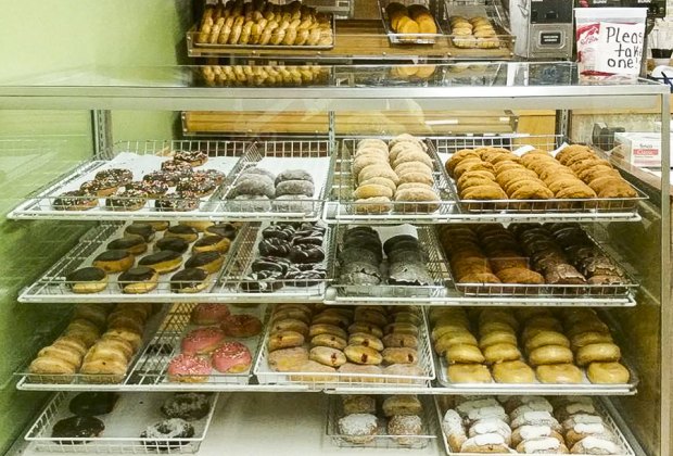 Image of display at Goody Good Donuts - Best Fall Day Trips from Boston