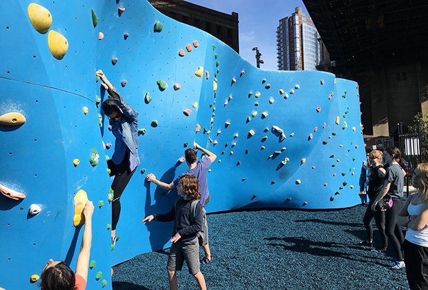 100 things to do in NYC with kids: Cliffs Dumbo Climbing Wall