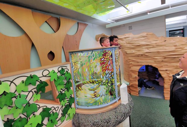 New PlaySpace Exhibit at the Boston Children's Museum The "tree fort" is a gathering place for curious kids.