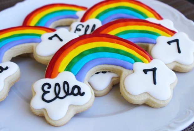 homemade rainbow cookie