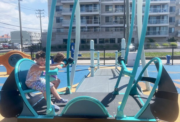 Magnolia Park Playground Debuts in Long Beach: This unique swing allows kids to ride while still in their wheelchair.