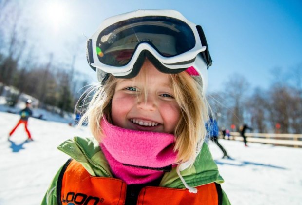 Photo of child at one of the New England ski resorts close to Boston