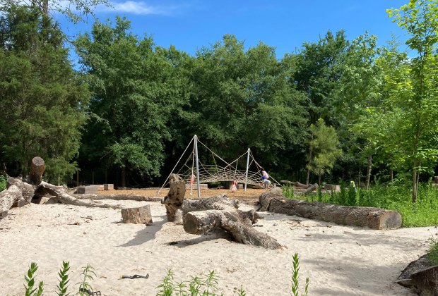 Houston Arboretum Playscape Lumber Yard Sand Play Area