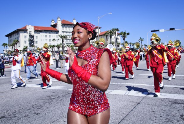 Mardi Gras parade in Galveston