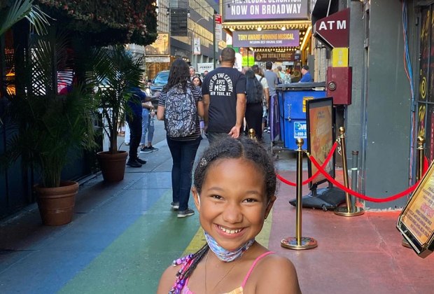 Things To Do in Midtown West with Kids: Girl in front of SIX on Broadway