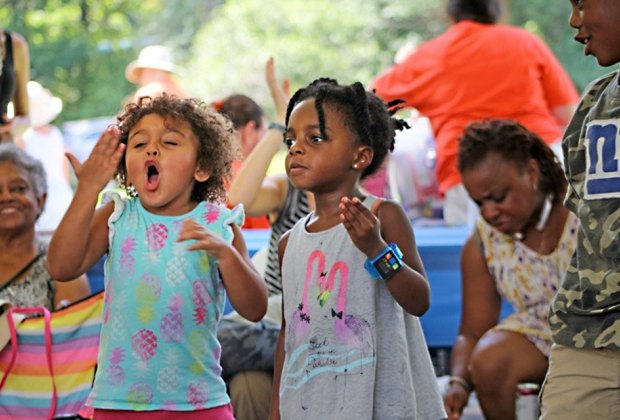 kids dancing at Montclair Jazz Festival