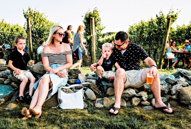 Family Friendly Vineyards and Wineries in New England that Welcome Kids Newport Vineyards is a great place to relax and enjoy lovely views. Photo by Sunway Photography