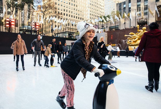 Things to do in Midtown Manhattan with kids: the Rink at Rockefeller Center.