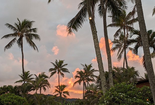 Polynesian Cultural Center. sunset