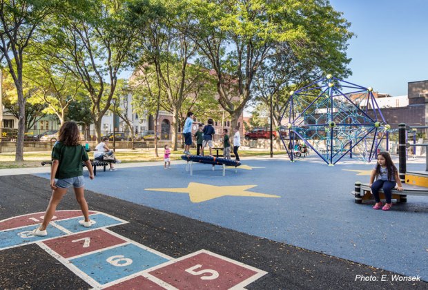 Boston Playgrounds with Brain-Boosting Fun: Paris Street Park