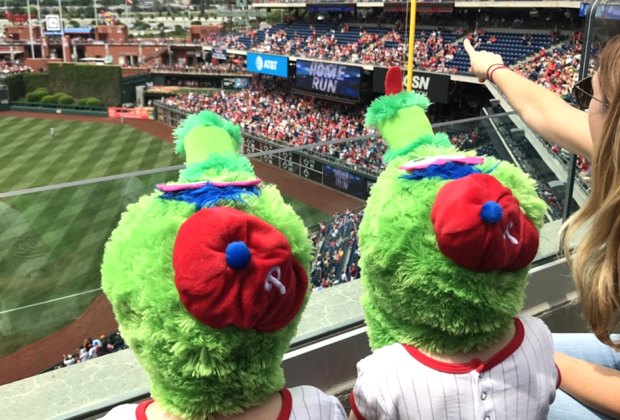 Kids in Phillies gear Phillies Opener