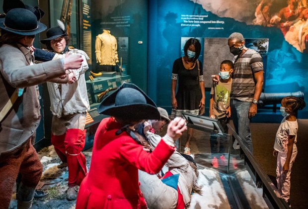 Ways to Keep Cool in a Heat Wave in Philly family at the Museum of the American Revolution.