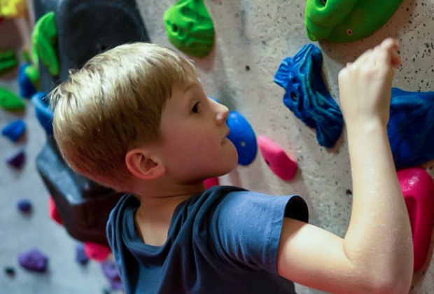 Indoor rock climbing in Houston