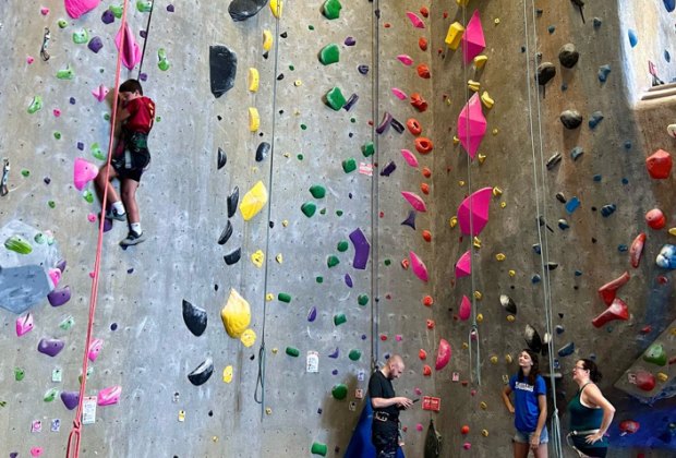 Photo of kids at an indoor rock wall - Things To Do with Teens