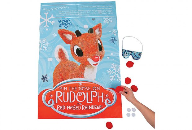 Fun Christmas Games for the Whole Family: Pin the Nose on Rudolph