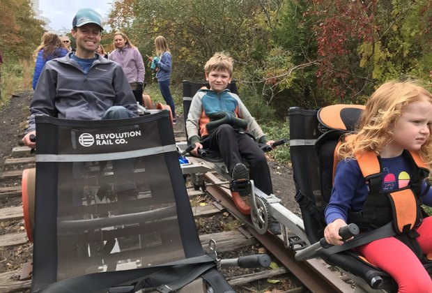 Go on a rail trail ride with Revolution Rail Company in Cape May.