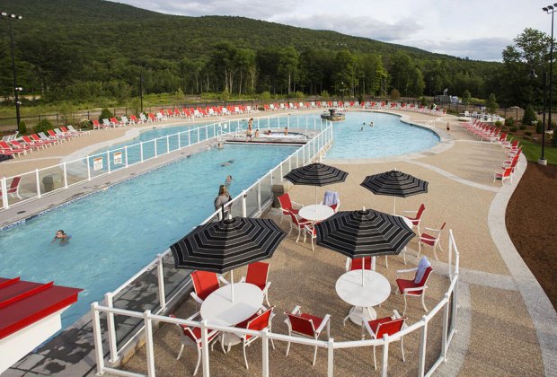 outdoor swimming pool at the River Walk at Loon