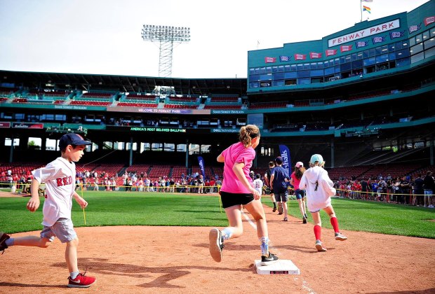 16 Touristy Things Even Boston Kids Love to Do Kids can run the bases on select days at Fenway Park. Photo courtesy of the Boston Red Sox