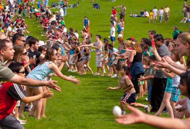 Rutgers Day Egg toss! Photo courtesy the event organizers