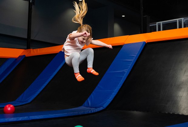 Image of child on a trampoline - Best Indoor Trampoline Parks