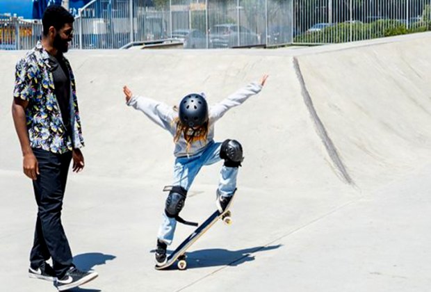 kid at one of the local skateparks in Culver City