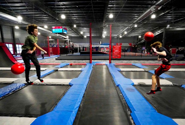 Image of trampoline park dodgeball - Trampoline Parks near Boston