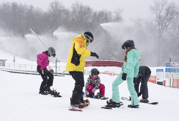 Shawnee Mountain has two snowboarding terrain parks