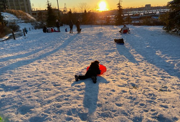 Things To Do Midwinter Break in NYC: Sledding