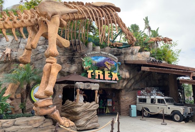 Best Things To Do and See in Disney Springs With Kids: T. rex restaurant