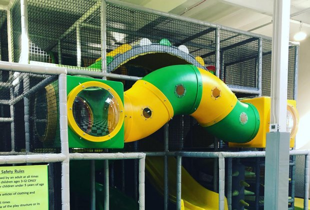 Climbing structure at the kiddie clubhouse