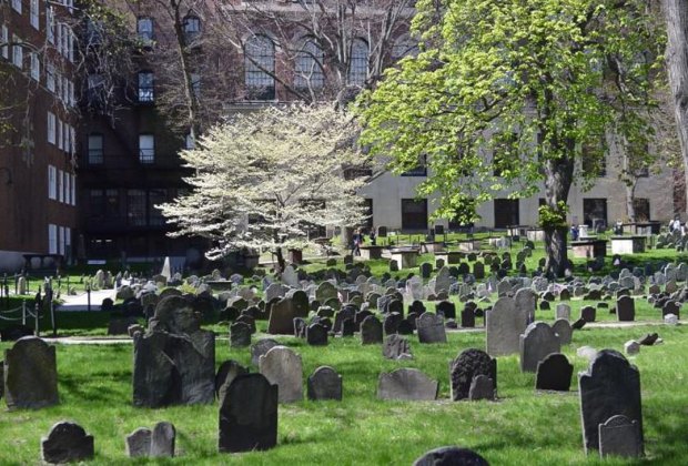 Image of king's Chapel Burying Ground on Boston's Freedom Trail.