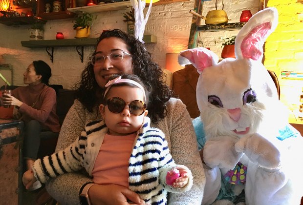 Easter Bunny pictures in NYC: Town Square's Easter egg hunt