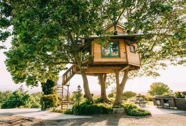 California Vacation Home Rentals for Families: Sleep in a treehouse