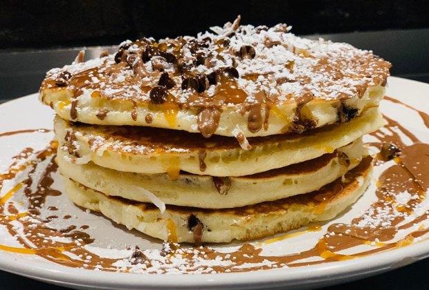 Stack of pancakes from Life Pancake Company