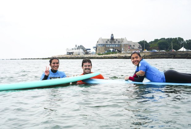 Image of surfers in the water - Things to do in Narragansett.