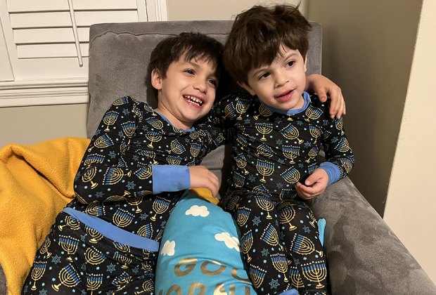 The whole family can get cozy in matching Hanukkah PJs.