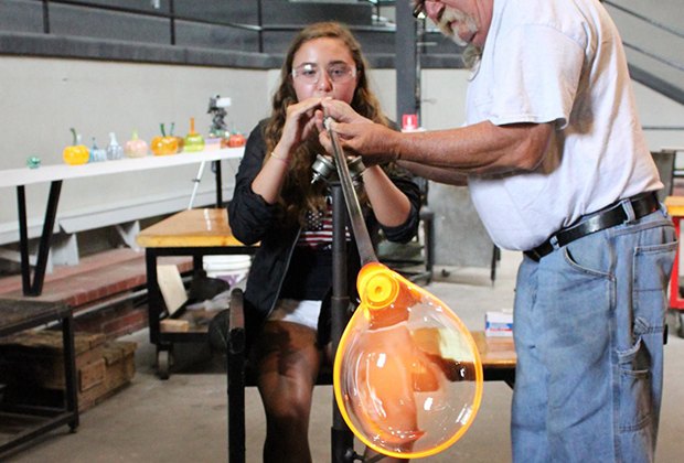 Try glassblowing at Wheaton Village