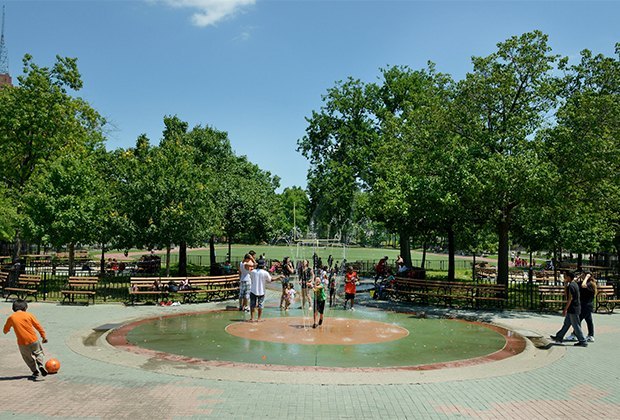 Hit the sprinklers at Williamsbridge Oval Park