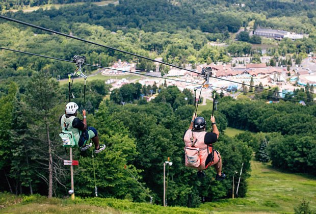 Zip lines near NYC Camelback Mountain Adventures