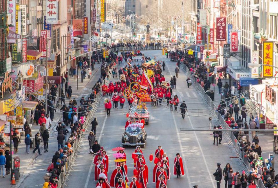It's here! The Lunar New Year Parade in Manhattan's Chinatown happens Sunday. Photo by Walter W Lodarczyk for NYCGo