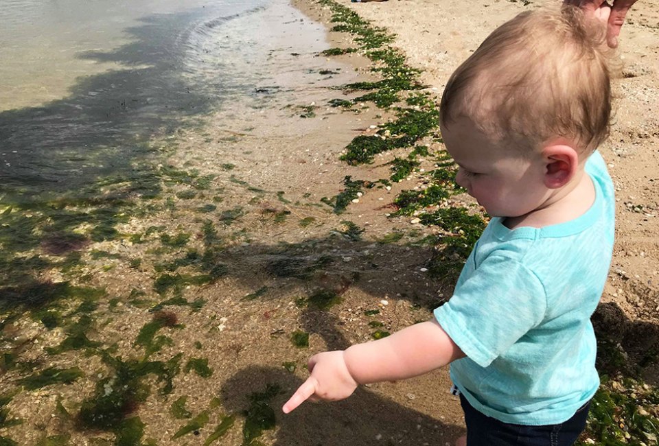 Spend a day at a Long Island beach with your baby in their first year. Photo by Gina Massaro