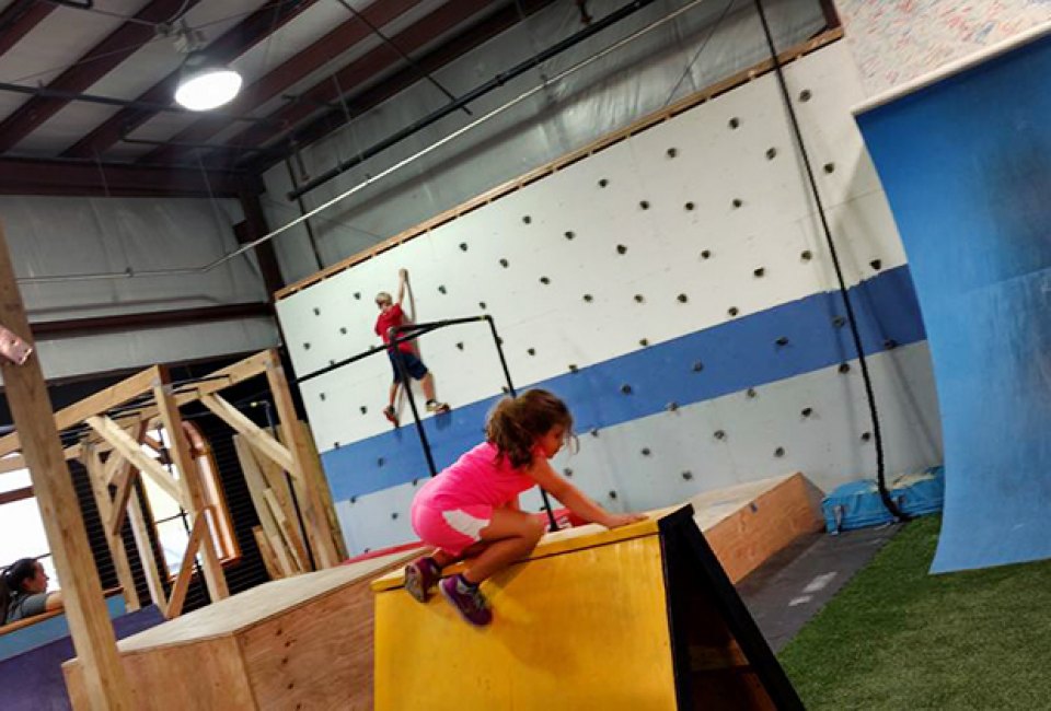 Nex Level Arena kids climbing on obstacles and wall Indoor Obstacle Courses, Ninja Warrior Training, and Aerial Arts for NJ Kids